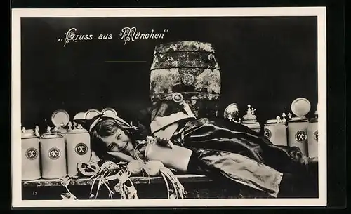 AK Münchner Kindl schläft seinen Rausch aus