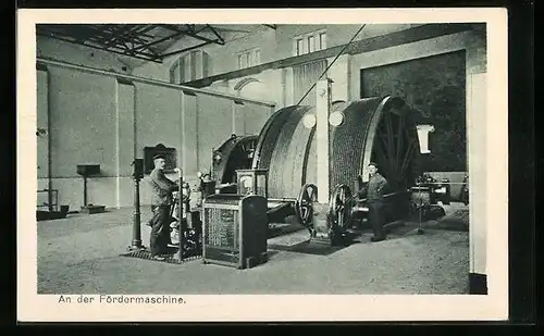 AK Die Grube, Reihe III, Bild 13, An der Fördermaschine