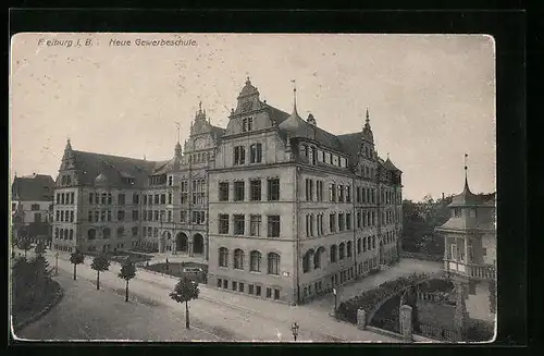 AK Freiburg, Ansicht Neue Gewerbeschule