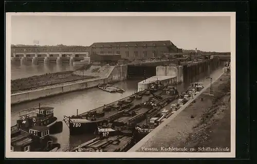 AK Passau, Kachletstufe mit Schiffsschleuse