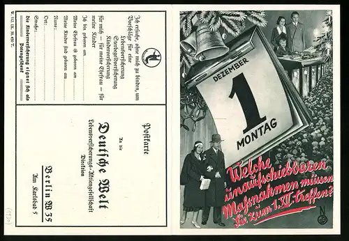 Klapp-AK Berlin, Lebensversicherungs-AG, Am Karlsbad 5, Reklame