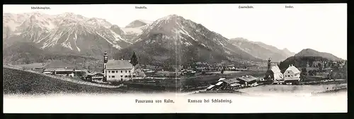 Klapp-AK Ramsau b. Schladming, Panorama mit Kulm und Sinabella