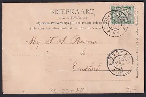 Relief-AK Alkmaar, Boote im Hafen