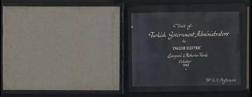 Fotoalbum mit 18 Fotografien 1963, Türkische Funktionäre besuchen English Electric Liverpool & Netherton Works 0