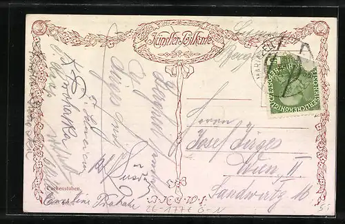 Künstler-AK Karl Ludwig Prinz: Puchenstuben, Ortsansicht aus der Ferne