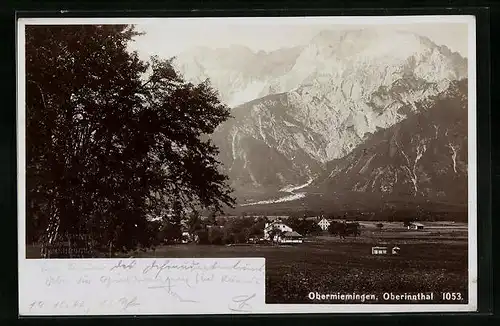 Foto-AK Fritz Gratl: Mieming, Ortsansicht aus der Ferne