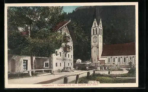 AK Langenfeld /Oetztal, Gasthof Zum Stern und Rathaus