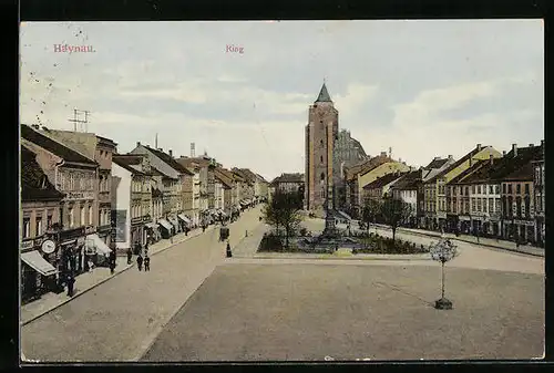 AK Haynau, Ring mit Kirche