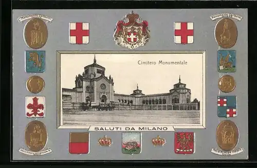 Präge-AK Milano, Cimitero Monumentale