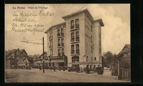 AK La Panne, Hotel de l`Horloge