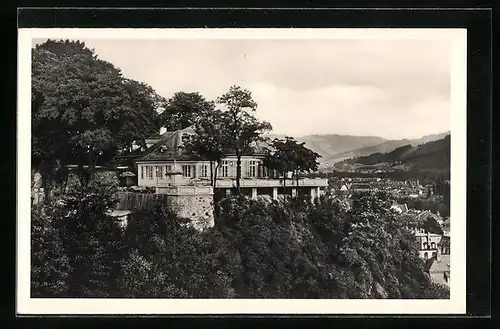 AK Freiburg i. B., Schlossberg Kaffee-Restaurant Greiffenegg-Schlössle