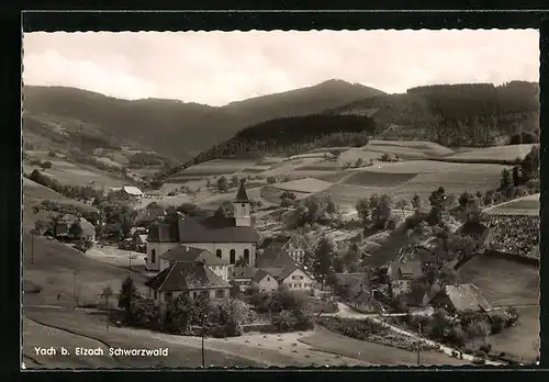 AK Yach b. Elzach /Schwarzw, Ortsansicht aus der Vogelschau