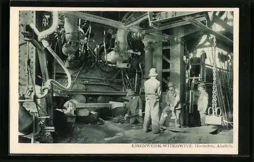 AK Witkowitz, Hochofen, Abstich im Eisenwerk