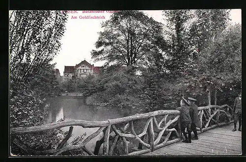 AK Posen, Botanischer Garten, Am Goldfischteich
