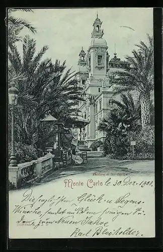 AK Monte Carlo, Theatre et les Jardin