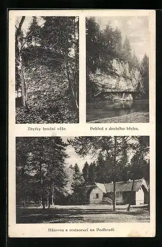 AK Tabor, Zbytky hradni veze, Hajovna s restauraci na Podrahi