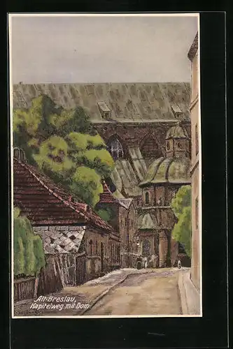 AK Breslau, Kapitelweg mit Dom