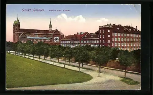 AK Mödling, Kirche und Kloster Sankt Gabriel