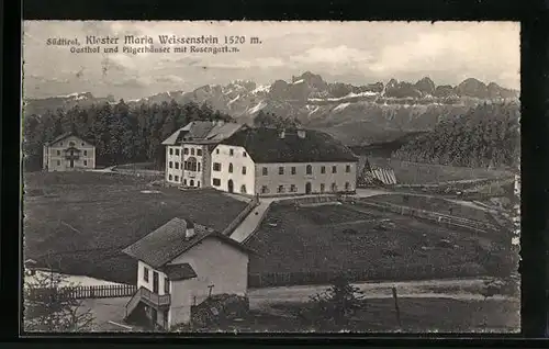 AK Maria Weissenstein, Kloster, Gasthof und Pilgerhäuser mit Rosengut