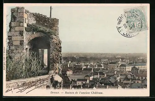 AK Dreux, Ruines de l`Ancien Chateau