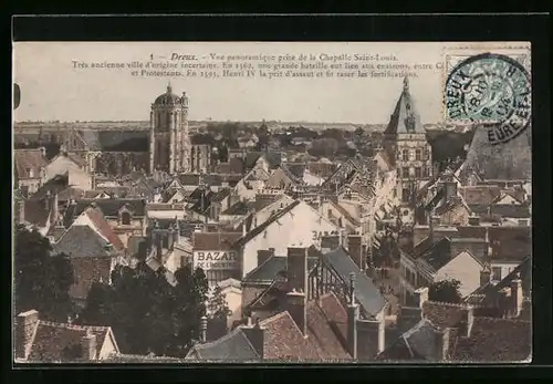 AK Dreux, Vue panoramique de la Chapelle Saint-Louis