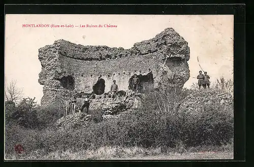 AK Montlandon, Les Ruines du Chateau