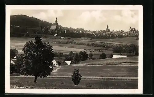 AK Kamenz i. Sa., Generalansicht mit St. Marien