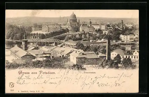 AK Potsdam, Panoramaansicht der Stadt