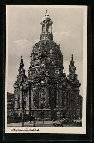 AK Dresden, Blick auf Frauenkirche