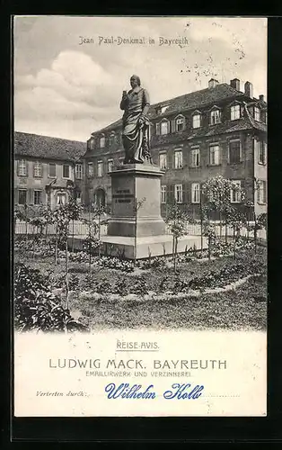 AK Bayreuth, Partie am Jean Paul-Denkmal