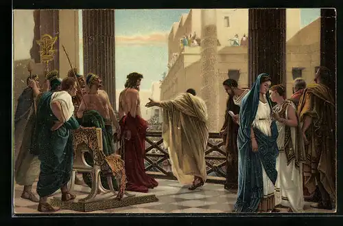 Künstler-AK Stengel & Co. Nr. 29783: Ecce Homo, der Herrscher und seine Wachen