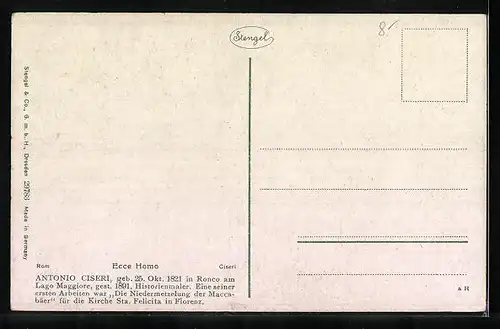 Künstler-AK Stengel & Co. Nr. 29783: Ecce Homo, der Herrscher und seine Wachen