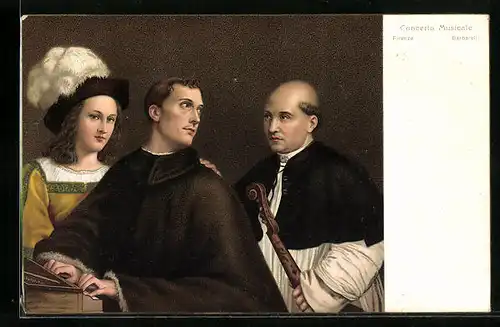 Künstler-AK Stengel & Co. Nr. 29829: Concerto Musicale, Firenze, Barbarelli