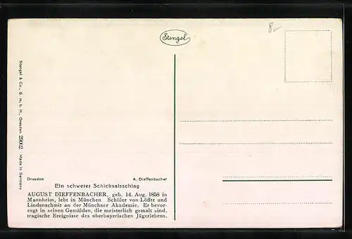 Künstler-AK Stengel & Co. Nr. 29062: Ein schwerer Schicksalsschlag