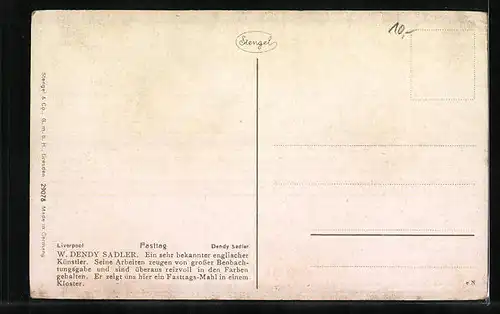 Künstler-AK Stengel & Co. Nr. 29078: Fasttag