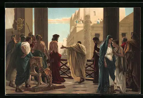 Künstler-AK Stengel & Co. Nr. 29783: Ecce Homo, der Herrscher auf dem Balkon