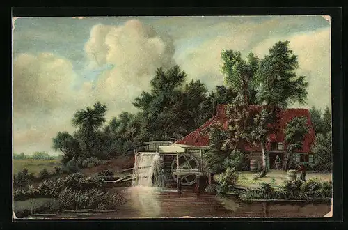 Künstler-AK Stengel & Co. Nr. 29107: Die Wassermühle