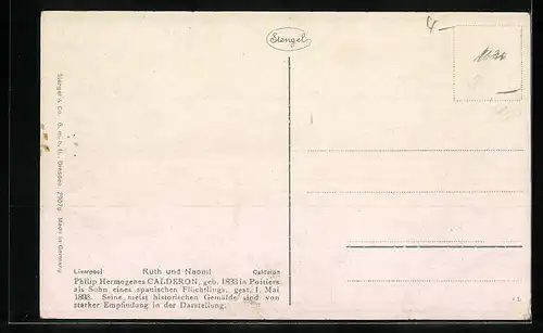 Künstler-AK Stengel & Co. Nr. 29076: Ruth und Naomi, Treffen auf der Strasse