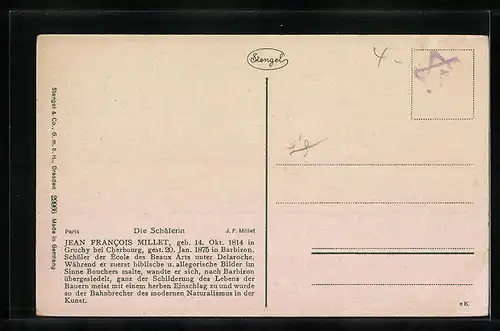 Künstler-AK Stengel & Co. Nr. 29966: Die Schäferin mit ihrer Herde