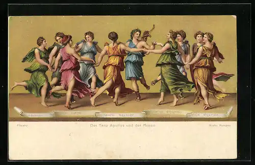 Künstler-AK Stengel & Co. Nr. 29845: Der Tanz Apollos und der Musen