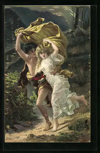 Künstler-AK Stengel & Co. Nr. 29164: Der Sturm