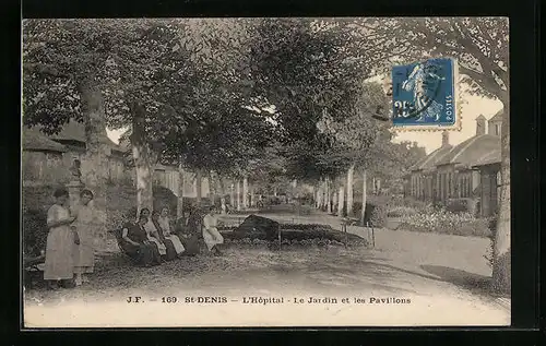 AK Saint-Denis, L`Hopital, le Jardin et les Pavillons