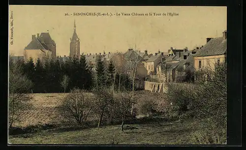 AK Senonches, Le Vieux Chateau et la Tour de l`Eglise