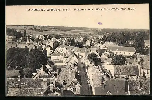 AK Nogent-le-Roi, Panorama de la ville prise de l`Eglise