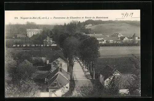 AK Nogent-le-Roi, Panorama de Chandres et Route de Maintenon