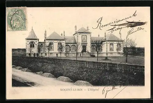 AK Nogent-le-Roi, Blick von der Strasse auf das Hospital
