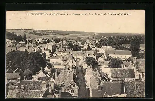 AK Nogent-le-Roi, Panorama de la ville prise de l`Eglise