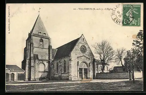AK Villemeux, L`Eglise, Facade
