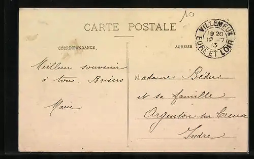 AK Villemeux, Vue generale, L`Eglise