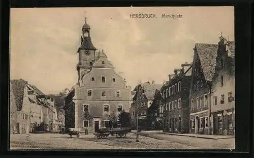 AK Hersbruck, auf dem Marktplatz, am Rathaus